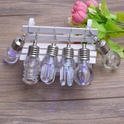 1 Pairs LED Glowing Bulb Earrings Light Up Ball Ear Drops Dance Party Luminous Costumes Birthday Bar Gift Christmas navidad