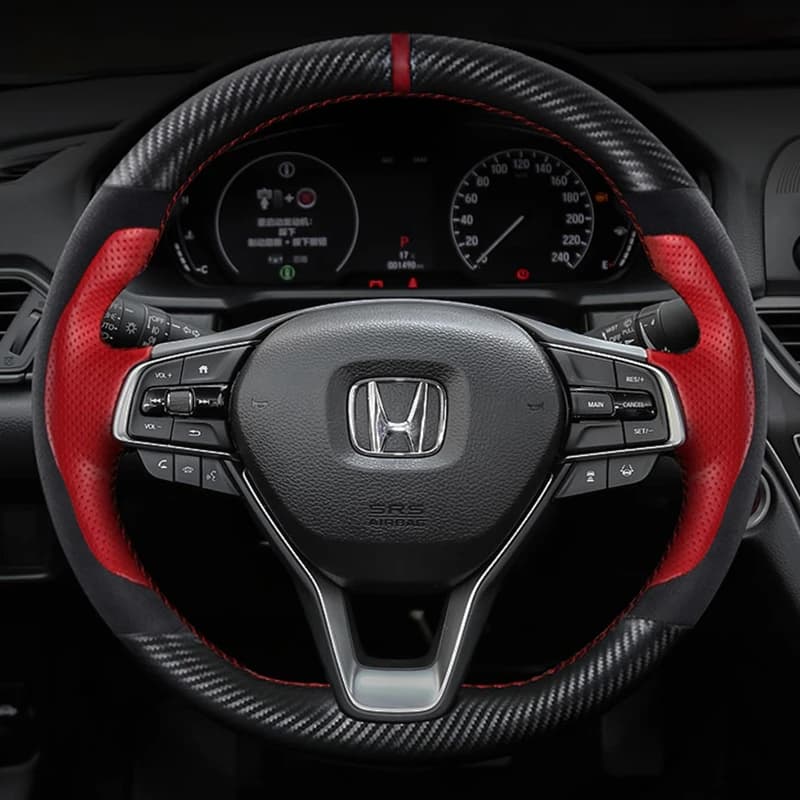 Custom DIY Car Steering Wheel Cover 100% Fit For Honda Accord 10 2018 2019 Insight 2019 Auto Interior Accessories Steering Wrap