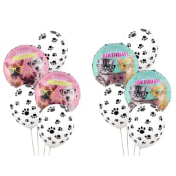 Pet Cat Dog Paw Balloon Blue Pink Animal Party Helium Globes Baby Shower Kids Birthday Favor Party Decoration