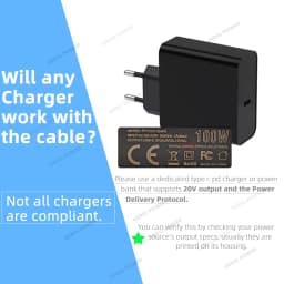 100W Type C Dc Power Adapter Jack Connector USB Type C to Universal Fast Charging Cable Cord for Lenovo Asus Hp Acer Laptop