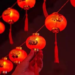 New Year LED Lantern Lighting Strings Decorations Chinese Character Plastic Balls Light String Spring Festival Home Party Decor