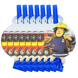 Fireman Sam Theme Happy Birthday Party Supplies Background Banner Paper Cup Plate Napkins Kids Boys Favor Balloons Decorations