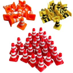 20pcs/Set Traffic Cones Mini Birthday Decoration Race Car Theme Party Construction Class Teaching Props Red Orange Yellow