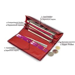 Annmouler Brand New Wallet for women Large Capacity Cow Leather Purse Functional Card Holder Cowhide Female Purse Female Clutch