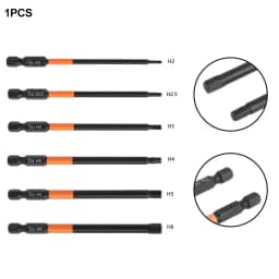 1 Pc Hex Head Drill Bit Electric Wrench Screwdriver Bit 100mm Metric H2 H2.5 H3 H4 H5 H6 For Power Drill Tool Accessories