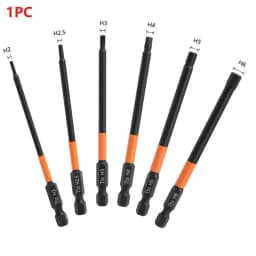 1 Pc Hex Head Drill Bit Electric Wrench Screwdriver Bit 100mm Metric H2 H2.5 H3 H4 H5 H6 For Power Drill Tool Accessories