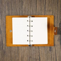 Genuine Leather A8 Size Ring Planner Cowhide 5-hole Rings Mini Notebook with 15 MM silver Rings Retro Organizer Diary Notepad