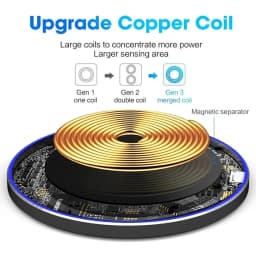 60W Fast Wireless Charger Pad for Doogee V10 V20 S98 HomTom HT80 AGM X3 doogee S96pro OnePlus 8 Pro 9 Wireless Charging Quick