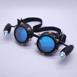 Fashion Steampunk Style Glasses with LED Sunglasses Stage Performances Rechangeable Photo Props Detachable Vintage Style Goggles