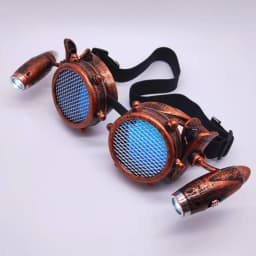 Fashion Steampunk Style Glasses with LED Sunglasses Stage Performances Rechangeable Photo Props Detachable Vintage Style Goggles