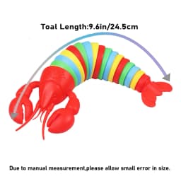 3D Articulated Stretch Lobster Stress Reliever Hand Toy, Sensory Fidget Toy for Adults and Kids, Pressure Relieving Desk Toy