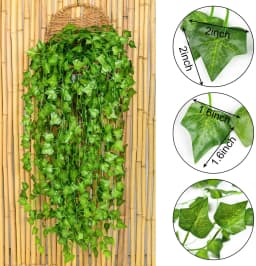 High-quality Artificial Ivy Leaf Plants Vine Hanging Garland Fake Foliage Flowers Home Kitchen Garden Office Wedding Wall Decor