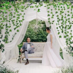 High-quality Artificial Ivy Leaf Plants Vine Hanging Garland Fake Foliage Flowers Home Kitchen Garden Office Wedding Wall Decor