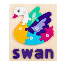 Wooden Alphabet Spelling Animals Puzzles for Toddlers,Montessori Educational Toys for 3+ Years Old Kids Boys and Girls