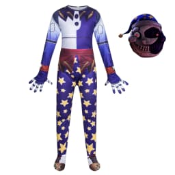 Sundrop And Moondrop FNAF Cosplay Costume Kids Anime Jumpsuit Mask Horror Halloween Christmas Birthday Party Costume