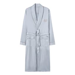 Solid Long Robe Men Autumn Long Sleeve Silk Satin Bathrobe Male V-neck Sexy Dressing Gown Men's Homewear Spring Spas Bath Robe