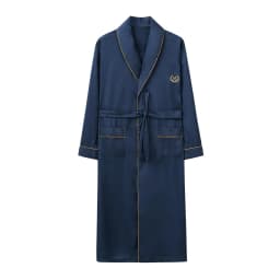 Solid Long Robe Men Autumn Long Sleeve Silk Satin Bathrobe Male V-neck Sexy Dressing Gown Men's Homewear Spring Spas Bath Robe