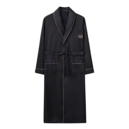 Solid Long Robe Men Autumn Long Sleeve Silk Satin Bathrobe Male V-neck Sexy Dressing Gown Men's Homewear Spring Spas Bath Robe