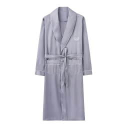 Solid Long Robe Men Autumn Long Sleeve Silk Satin Bathrobe Male V-neck Sexy Dressing Gown Men's Homewear Spring Spas Bath Robe