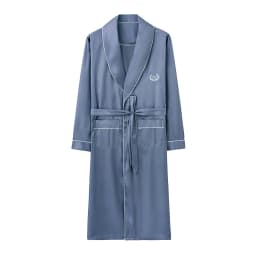 Solid Long Robe Men Autumn Long Sleeve Silk Satin Bathrobe Male V-neck Sexy Dressing Gown Men's Homewear Spring Spas Bath Robe