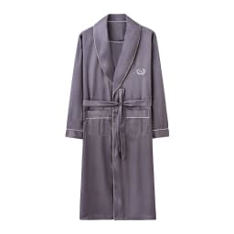 Solid Long Robe Men Autumn Long Sleeve Silk Satin Bathrobe Male V-neck Sexy Dressing Gown Men's Homewear Spring Spas Bath Robe