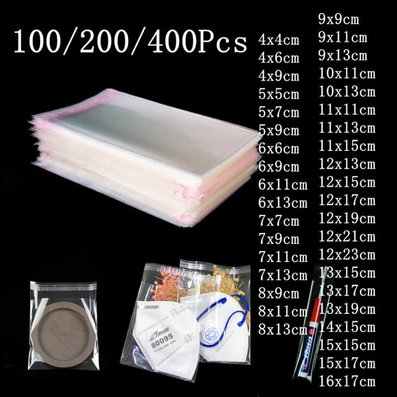 Self-adhesive small transparent Opp plastic bag jewelry gift packaging self-adhesive biscuit candy packaging cellophane bag
