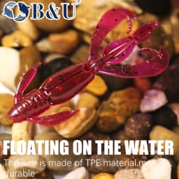 B&U Floating Worm Craws Shrimp Soft Bait Smell With Salt Silicone Artificial Lures Jig Wobblers Bass Carp Pesca Fishing Tackle