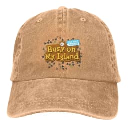 Animal Crossing Pocket Camp Busy On My Island Baseball Caps Peaked Cap Sun Shade Hats for Men Women