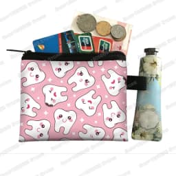 Cartoon Teeth Print Wallet Women Coin Purse Tooth Fairy Small Clutch Bag Candy Money Coin Bags Dental Clinic Mini Purses Gift