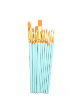 Professional Acrylic Paint Brush Set 10pcs Nylon Hair Brushes for All Purpose Oil Watercolor Painting Artist