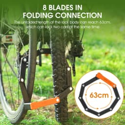 WEST BIKING Foldable Bicycle Lock MTB Road Security Anti-theft Cycling Lock Scooter Electric Bike Chain Lock Bicycle Accessories