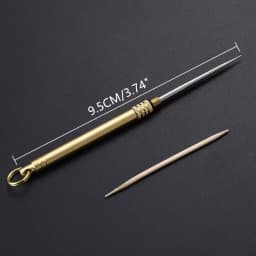 Titanium Outdoor EDC Portable Multi-Purpose Toothpick Bottle Fruit Fork Camping Tool Toothpick Tube Is More Durable Than Floss