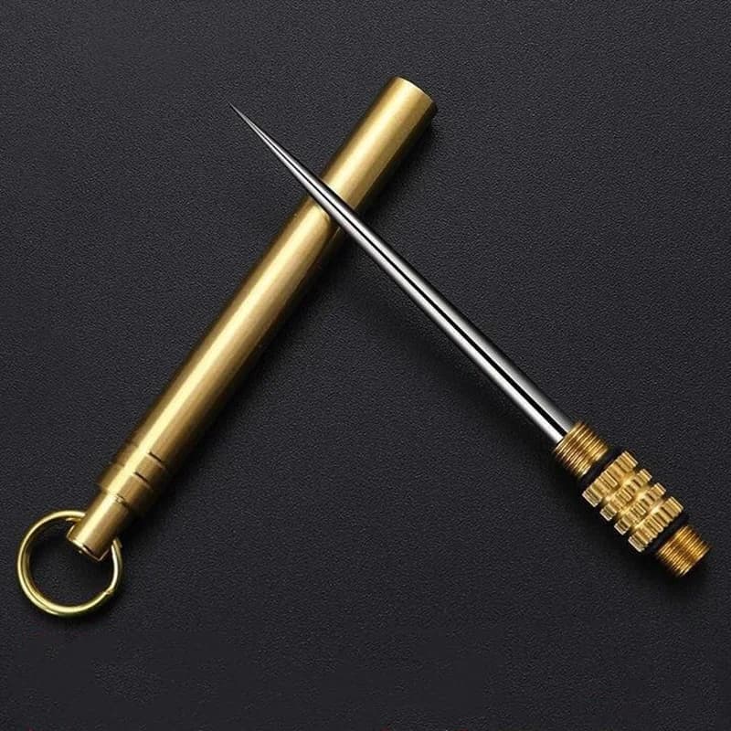Titanium Outdoor EDC Portable Multi-Purpose Toothpick Bottle Fruit Fork Camping Tool Toothpick Tube Is More Durable Than Floss