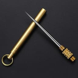Titanium Outdoor EDC Portable Multi-Purpose Toothpick Bottle Fruit Fork Camping Tool Toothpick Tube Is More Durable Than Floss