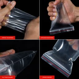 100pcs Small Zip Lock Plastic Bags Reclosable Transparent Bag Vacuum Storage Bag Clear Bags Ziplock Food Storage Bags