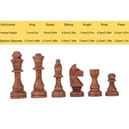 32 Pieces Wooden Chess King Height 110mm Game Set Chessmen Chess Leathe Board Competitions Set Kid Adult Chess Gift