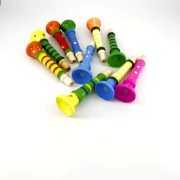 Wooden Trumpet Children Toy Horn Whistle Musical Instrument for Kids Early Educational Montessori Toys Sound Training Games