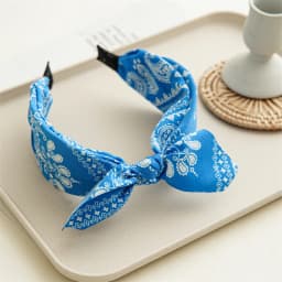 Fashion Cotton Cashew Flowers Printing Soft Wide Hairhoop Hair Accessories for Women Casual Bow Cross Ethnic Headband Wholesale