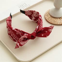 Fashion Cotton Cashew Flowers Printing Soft Wide Hairhoop Hair Accessories for Women Casual Bow Cross Ethnic Headband Wholesale