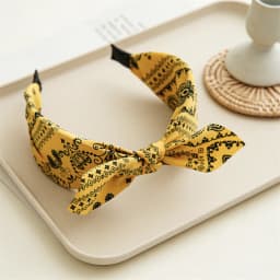 Fashion Cotton Cashew Flowers Printing Soft Wide Hairhoop Hair Accessories for Women Casual Bow Cross Ethnic Headband Wholesale
