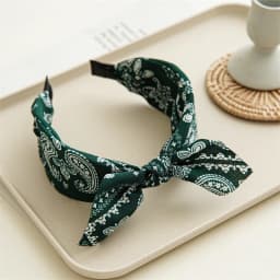 Fashion Cotton Cashew Flowers Printing Soft Wide Hairhoop Hair Accessories for Women Casual Bow Cross Ethnic Headband Wholesale