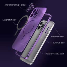 Magnetic Metal Frame Case For Iphone 13 14 15 16 17 Pro Max Plus Aluminum Phone Cover For Magsafe For IPHON 17 Air PC Back Panel