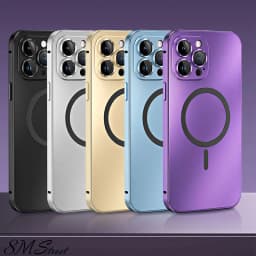 Magnetic Metal Frame Case For Iphone 13 14 15 16 17 Pro Max Plus Aluminum Phone Cover For Magsafe For IPHON 17 Air PC Back Panel
