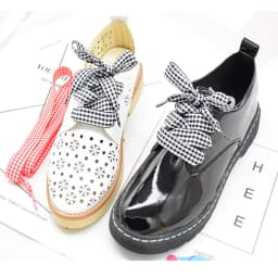 2.5 cm Width British Style Lattice Shoelaces Trendy Colorful Shoelaces Beauty DE Traning Shoes Casual Sports Leather Shoes Laces