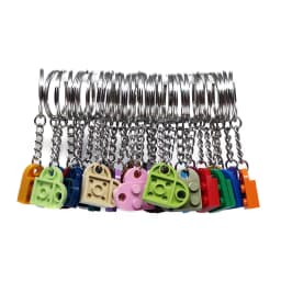 3176 DIY Heart Key Ring Necklace Toys for Children Coupling Plate 2x3 with Rounded End and Pin Hole MOC Building Block Brick