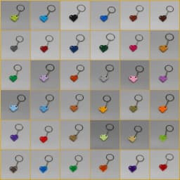 3176 DIY Heart Key Ring Necklace Toys for Children Coupling Plate 2x3 with Rounded End and Pin Hole MOC Building Block Brick
