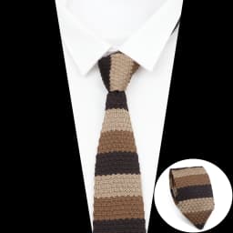 Men's Pointed Knitted Tie Solid Color Striped Warm British Gentleman Neck Gifts For Men Classic Woven Designer Daily Wear Cravat