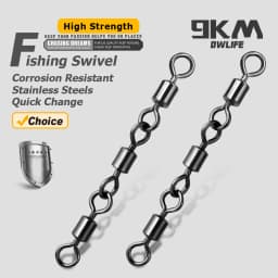 Three Joint Rolling Swivels Fishing Accessories 15~60Pcs Fishing Barrel Swivel Tackle Bass Saltwater Fishing Line Connector Clip