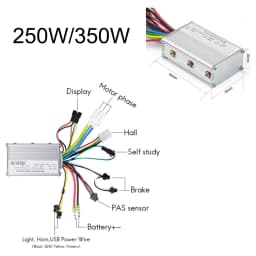 Kunray Display GZ3 with Thumb Display Ebike Scooter Controller for Motor 24V-48V 350W E-Bike Parts Acessories