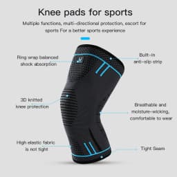 1 Pcs Knee Pads For Men And Women Running Basketball Sports Knee Pads For Mountaineering Non-Slip Knitting Breathable Knee Pads